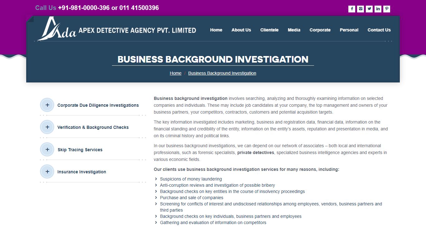 Business Background Investigation | Private Detective Service
