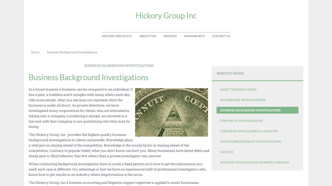 Business Background Investigations - hickorygroupinc.com
