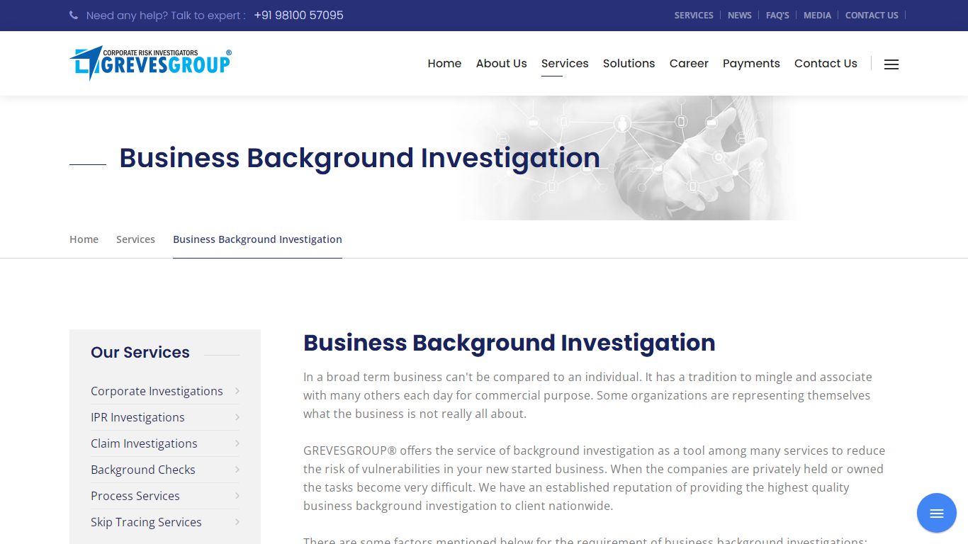 Business Background Investigations | Due Diligence Services - GREVESGROUP