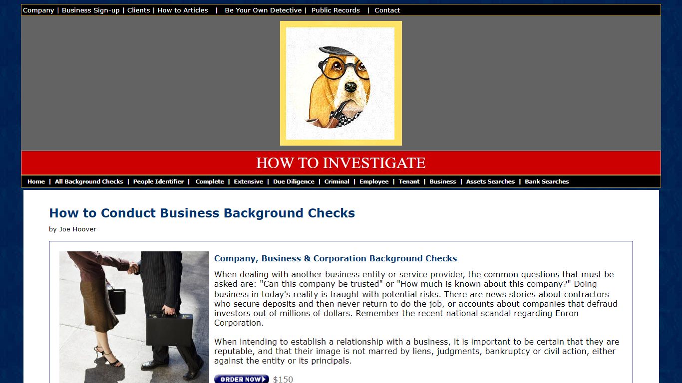 How to Investigate the Background of Any Business, Company or Corporation.