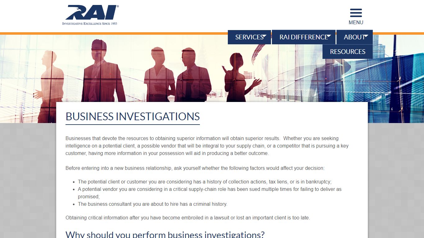 RAI - Business Background Investigations